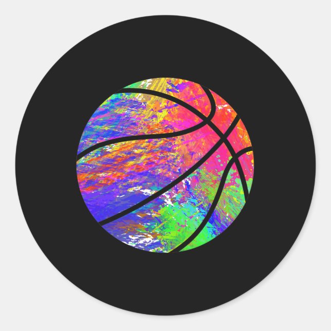 Sticker Rond Bysketbyll Splash Team Player Bysketbyll Player By (Devant)