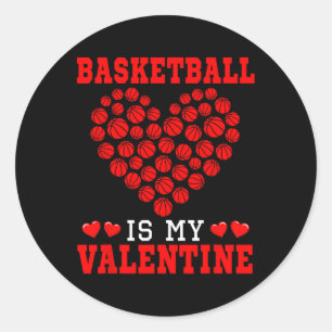 Sticker Rond Bysketll Est Mon Joueur Valentin Équipe Coeurs mig