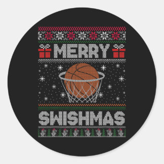 Sticker Rond Byskett Noël Joyeux Swishmas Vilain Noël S