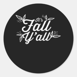 Sticker Rond C’est l’automne où vous écrivez avec des Feuilles