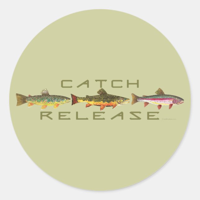 Sticker Rond C et R - truite (Devant)