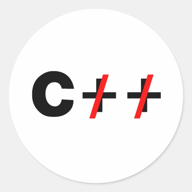 Sticker Rond C, pas C++ (Devant)