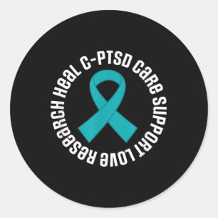 Sticker Rond C-ptsd Sensibilisation au ruban Mois de soutien