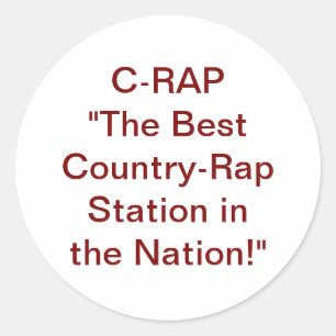 Sticker Rond C-RAP Country-Rap Hankamer Artjunkhaus Comic Art
