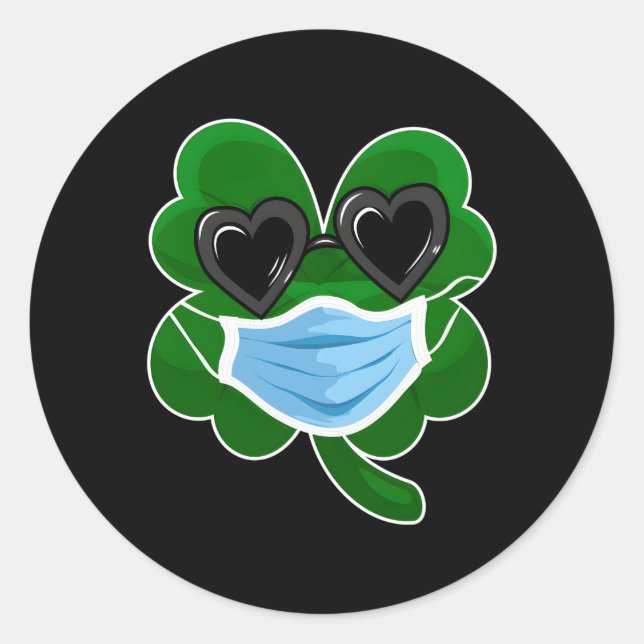 Sticker Rond C Shamrock Irlandais Dans Un Pour St patrick Patty (Devant)