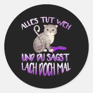 Sticker Rond Ça Fait Mal Et Tu Dis Rire