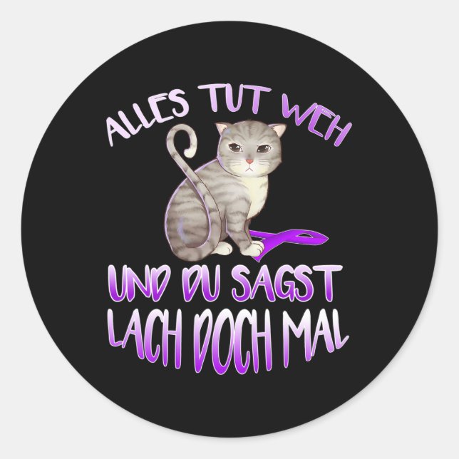 Sticker Rond Ça Fait Mal Et Tu Dis Rire (Devant)