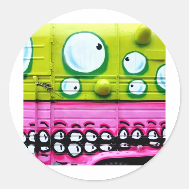 Sticker Rond Ça me fait mal aux yeux (Devant)