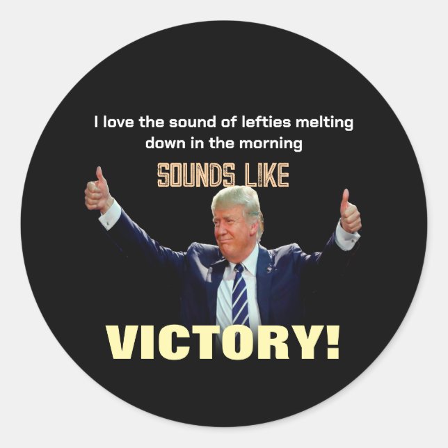 Sticker Rond Ça sonne comme une victoire ! (Devant)