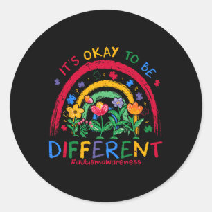 Sticker Rond Ça va d'être différent Sensibilisation sur l'autis