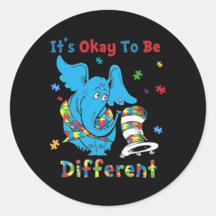 Sticker Rond Ça va d'être différent Sensibilisation sur l'autis