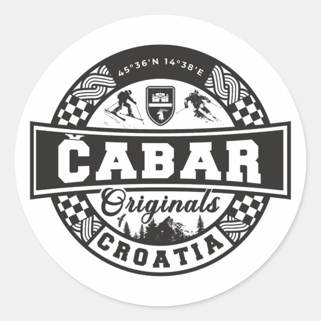 Sticker Rond Čabar Originals (Devant)