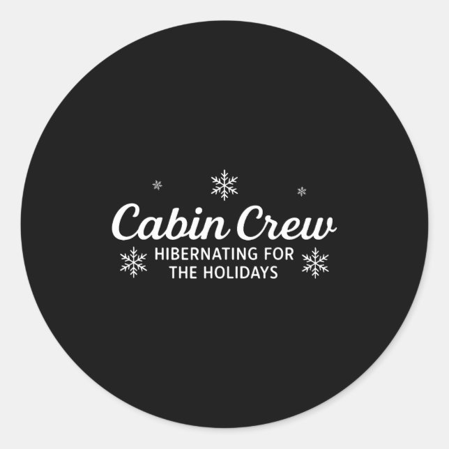 Sticker Rond Cabin Crew Christmas Family Matching Pajamas Set  (Devant)