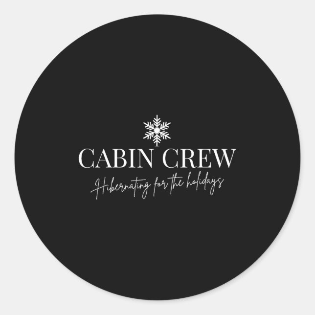 Sticker Rond Cabin Crew Christmas Pjs Family Christmas Pajamas  (Devant)
