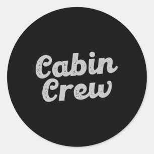Sticker Rond Cabine Crew Friends Famille Mountain Vacances Cabi