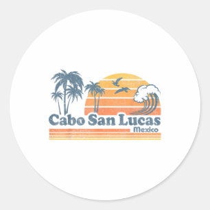 Sticker Rond Cabo San Lucas Mexico Plage Vacances d'été Vintag
