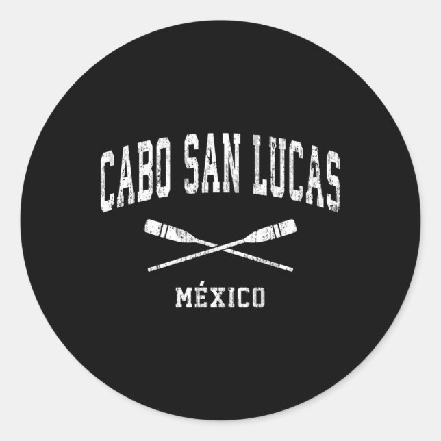 Sticker Rond Cabo San Lucas Mexique Paddle nautique Sports Oars (Devant)