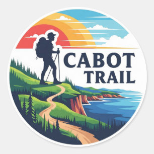 Sticker Rond Cabot Trail Nouvelle-Écosse Canada Travel