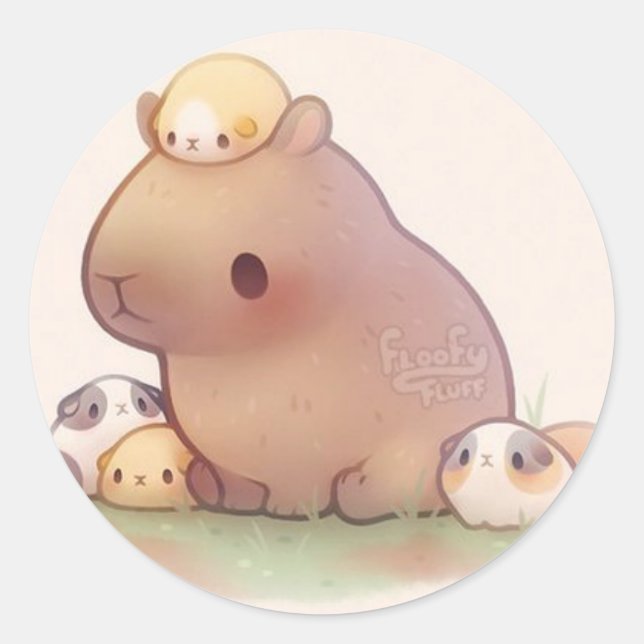 Sticker Rond Cabybara (Devant)