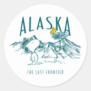 Sticker Rond cacahuètes   Alaska La Dernière frontière