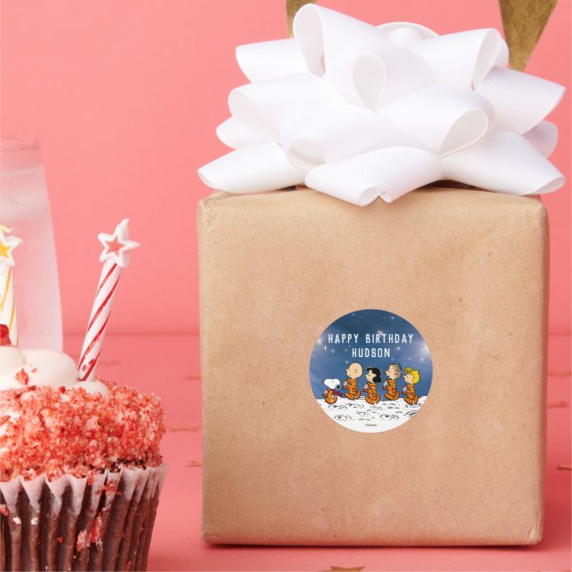 Sticker Rond cacahuètes | Anniversaire de l'espace (Fête)