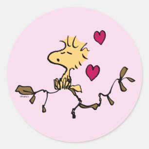 Sticker Rond cacahuètes Sifflet Woodstock