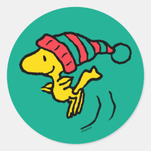 Sticker Rond cacahuètes Woodstock Winter Beanie Casquette