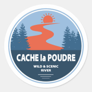 Sticker Rond Cache La Poudre Wild Et Rivière Pittoresque