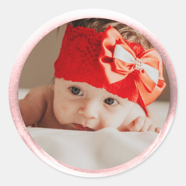 Sticker Rond *~* CACHETER *** ROSE DORÉ PERSONNALISÉ Blush Wax  (Devant)