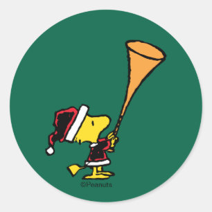 Sticker Rond Cachou Woodstock Père Noël