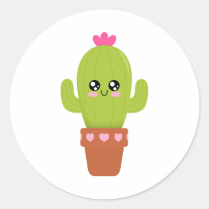Sticker Rond Cactus