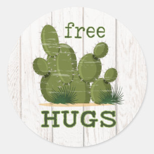 Sticker Rond Cactus de Free Hugs