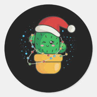 Sticker Rond Cactus succulent