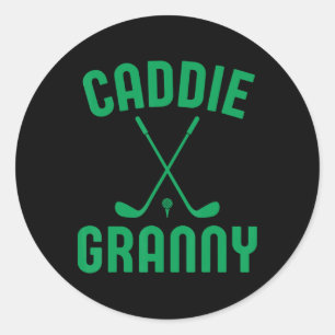 Sticker Rond Caddie Granny Golf Club Golfing Cute Golf G