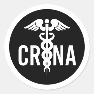 Sticker Rond Cadeau anesthésiste certifié CRNA