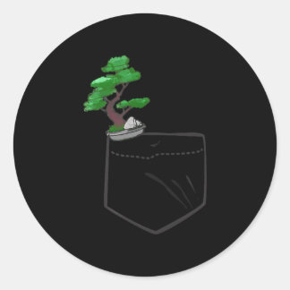 Sticker Rond cadeau bonsaï