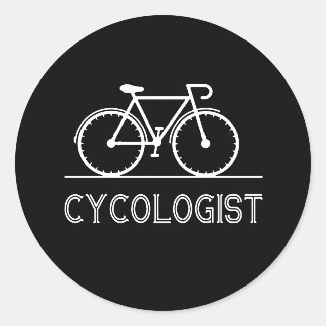 Sticker Rond Cadeau cyclologue | Faites-moi confiance Je suis C (Devant)