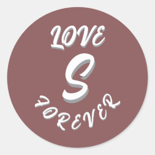 STICKER ROND CADEAU D'AMOUR MARI FEMME PETITE AMIE PETIT AMI AM