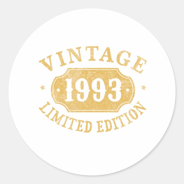 Sticker Rond Cadeau d'anniversaire Best Limited pour les années (Devant)