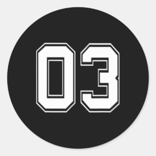 Sticker Rond Cadeau d'anniversaire de football Bysebyll numéro