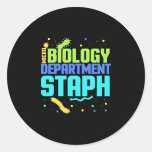 Sticker Rond Cadeau d'anniversaire Service de micro-biologie