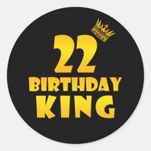 Sticker Rond Cadeau de 22e anniversaire pour 22 ans Anniversair