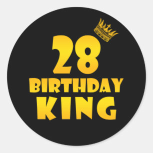 Sticker Rond Cadeau de 28e anniversaire pour 28 ans Anniversair