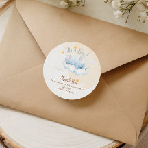 Cadeau de Baby Shower Bleu d'Éléphant C'est un Gar