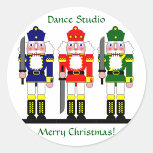 Sticker Rond Cadeau de ballet de Noël personnalisé par