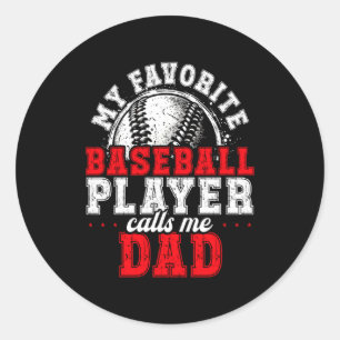 Sticker Rond Cadeau de baseball pour famille assorti Photo d'éq