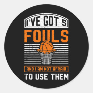 Sticker Rond Cadeau De Basket Pour Coach Hommes Joueur De Balle