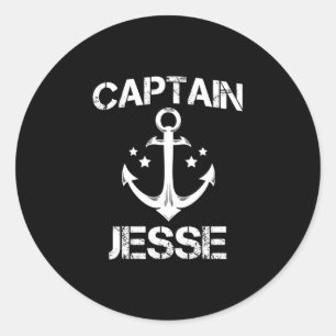 Sticker Rond cadeau de bateau de nom d'anniversaire drôle de ca