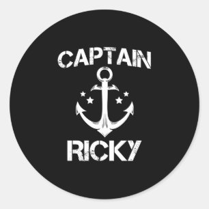 Sticker Rond cadeau de bateau pour l'anniversaire drôle de capi