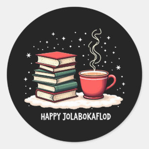 Sticker Rond Cadeau de célébration de famille Joyeux Jolabokafl